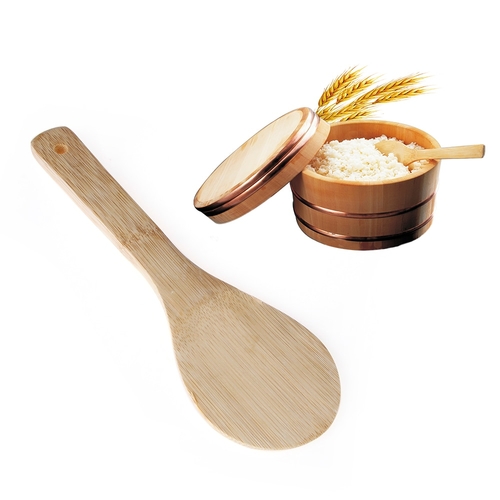 1PC Bamboo Spoon Rice Shovels Slotted Scraper Wok