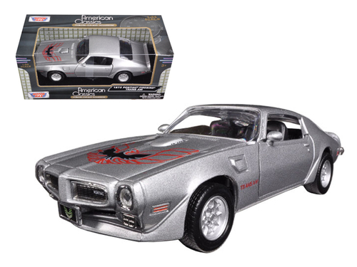 1973 Pontiac Firebird Trans Am Silver 1/24 Diecast Model Car by