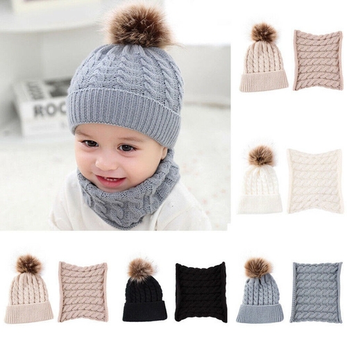 2pcs 1 3T Newborn Baby Boy Girl Winter Warm Fur