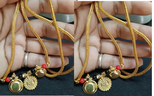 Traditional Gold Plated south indian style wati thali Pendant