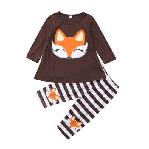 0 6T Toddler Baby Kids Girls Fox Outfits Little