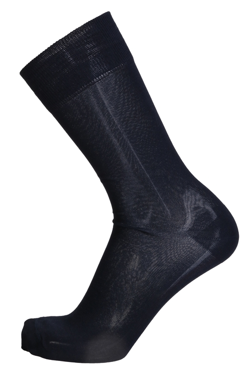 OLIVER dark blue dress socks with red stripe for m