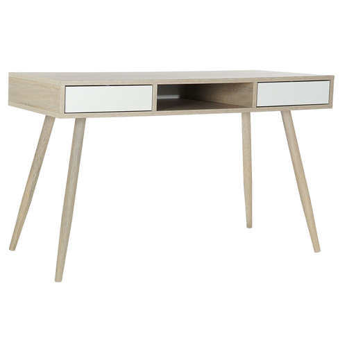 Desk DKD Home Decor 8424001808632 White Multicolour Natural Metal MDF