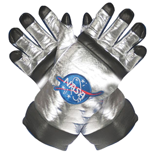 Underwraps UR28856STD Adult Astronaut Gloves - Silver, One Size