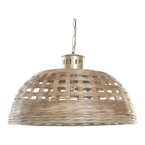 Ceiling Light DKD Home Decor Brown Multicolour Golden Metal wicker 50