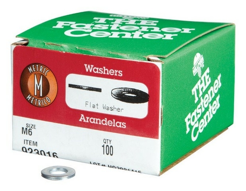 Hillman 923016 6 mm Flat Metric Washer In Steel  100 per Box