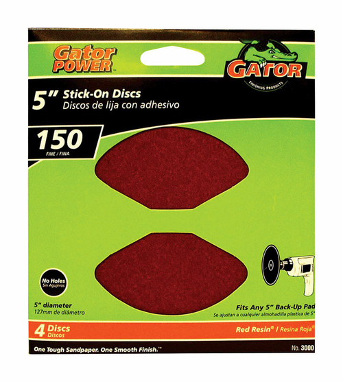 Ali Industries 2463420 5 in. Hook & Loop Sanding Disc, 150 Grit - 