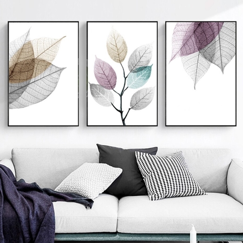 Watercolor Abstract Leaves Canvas