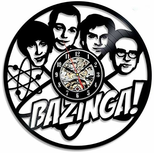 BIG BANG THEORY BAZINGA HANDMADE VINYL RECORD WALL CLOCK FAN GIFT