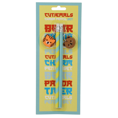 Cutemals Set of 2 PVC Charm Pencil