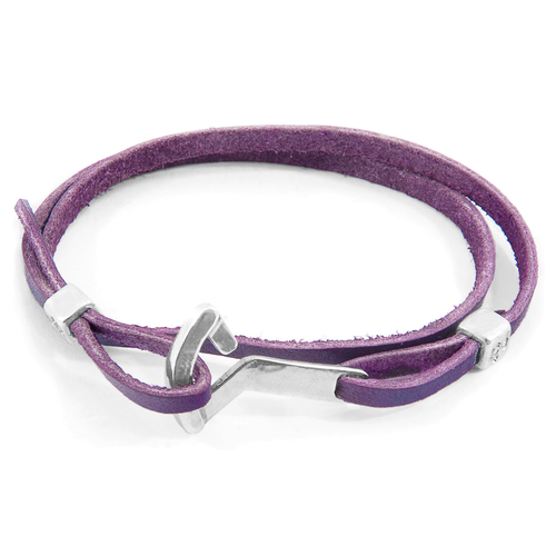 Grape Purple Flyak Anchor Silver and Flat Leather