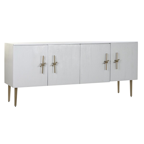 Sideboard DKD Home Decor Golden White Iron Mango wood (180 x 55 x 81