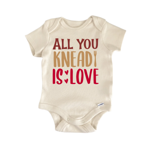 Main All You Knead Is Love Baking -  Baby Boy Girl Clothes  Bodysuit Funny image