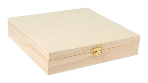 Plaid 40645E Natural Wood Cigar Box  Beige - 1.7 x 8.3 x 8.1 in. - 