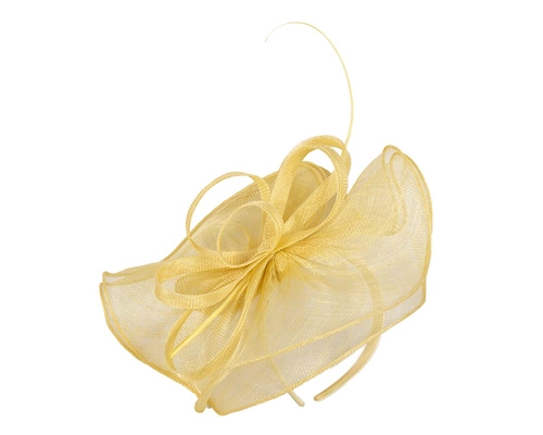 Large yellow racing fascinator