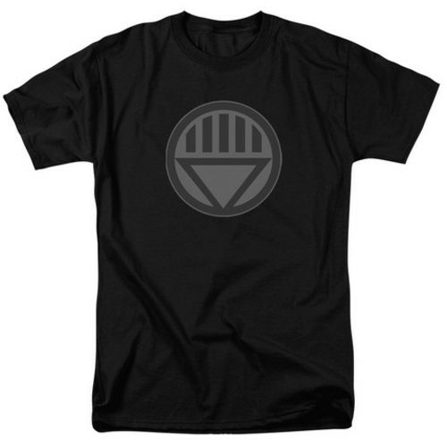 Trevco Green Lantern-Black Symbol Short Sleeve Adult 18-1 Tee, Bla