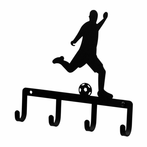 Wrought Iron Soccer Player Key Holder Key Hooks