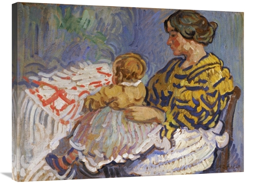 Global Gallery GCS-267374-36-142 36 in. Mrs. B with Her Baby on Her Kn