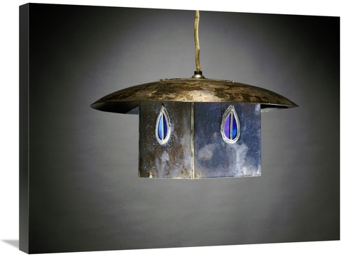 Global Gallery GCS-266799-30-142 30 in. A Metal & Leaded Glass Hanging