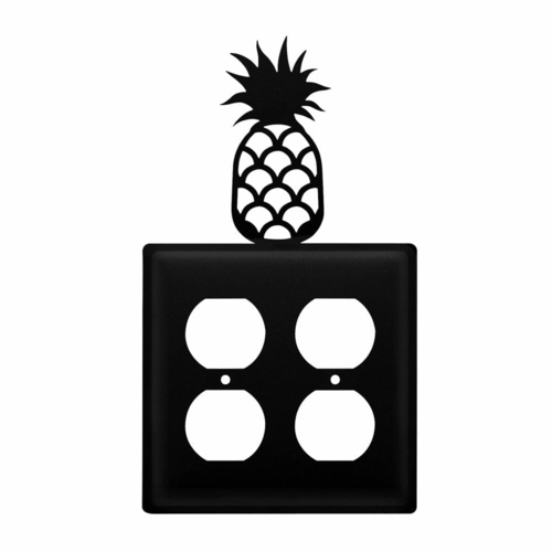 Wrought Iron Pineapple Double Outlet Cover