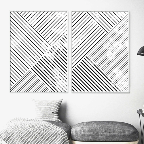 Abstract Geometry Line Wall Art Canvas