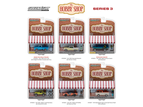 The Hobby Shop Series 3 Set of 6 Cars 1/64 Diecast Models by