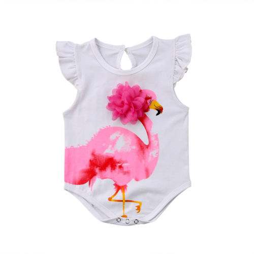 Newborn Infant Baby Girls Bodysuit Jumpsuit Outfit