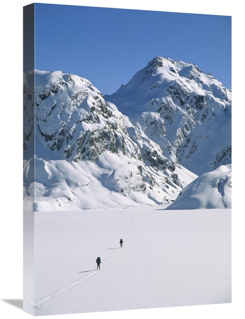 Global Gallery GCS-453407-1624-142 16 x 24 in. Skiers Cross Frozen Lak