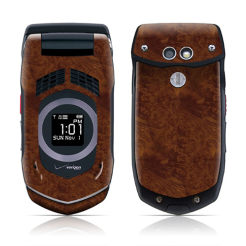 DecalGirl CGZR-DKBURL Casio G'zOne Rock Skin - Dark Burlwood