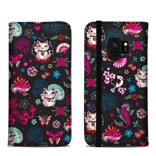 DecalGirl SGS9FC-GEISHAK Samsung Galaxy S9 Folio Case - Geisha Kitty