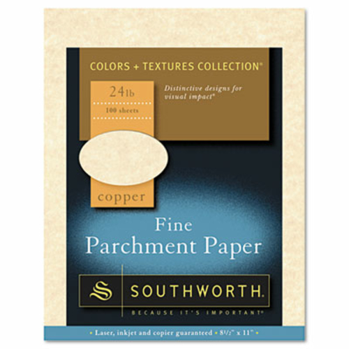 Southworth P894CK336 Parchment Specialty Paper- Copper- 24 lbs.- 8.5 x