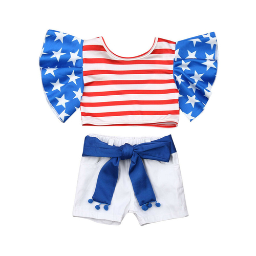 USInfant Baby Girl July 4th Independence Day