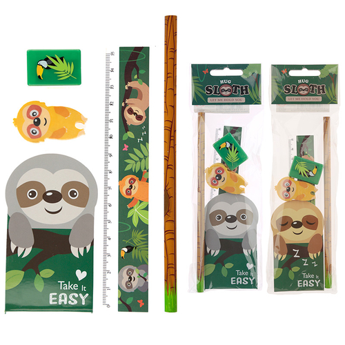 Cute Sloth Design Stationery Set