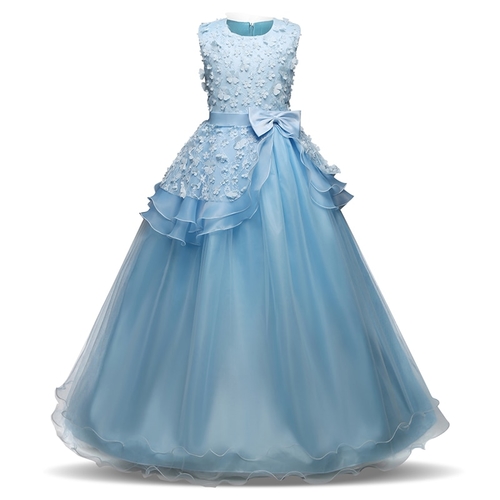 Summer Flower Princess Girl Tulle Dress Teenagers