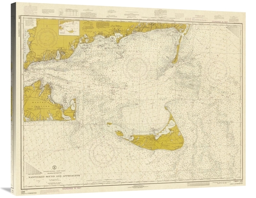 Global Gallery GCS-450537-40-142 40 in. Nautical Chart - Nantucket Sou