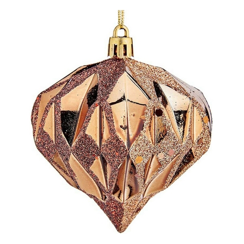 Christmas Baubles Diamond Ø 8 cm 6 Units Brown Plastic