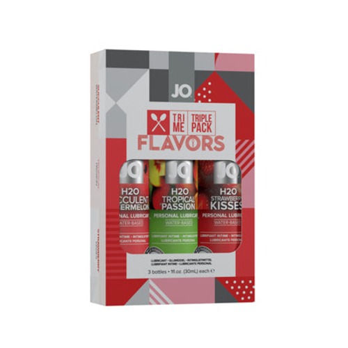 JO Tri Me Triple Pack Flavors Water-Based Lubricant 3-Pack