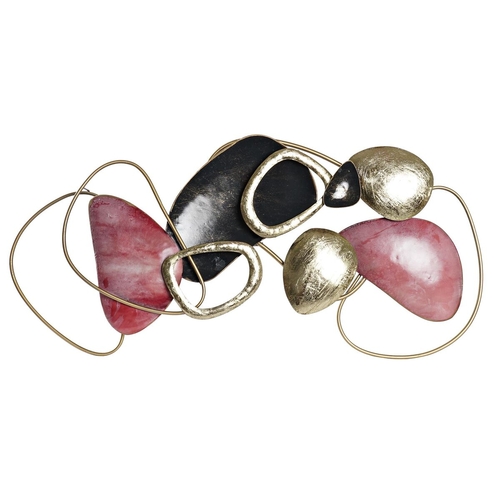 Wall Decoration DKD Home Decor Red Golden Metal (105.4 x 8.3 x 50.2