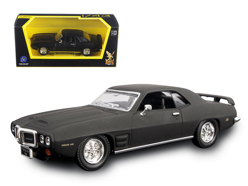 1969 Pontiac Firebird Trans Am Matt Black 1/43 Diecast Model Car by