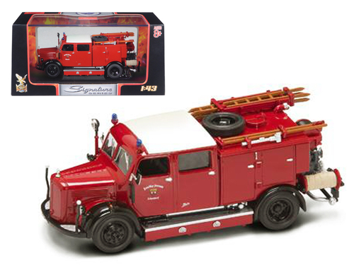 1950 Mercedes Benz TLF-15 Fire Engine Red 1/43 Diecast Model by Road