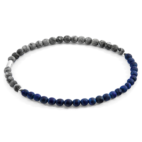 Sodalite and Jasper Alexander Silver and Stone SKINNY Bracelet