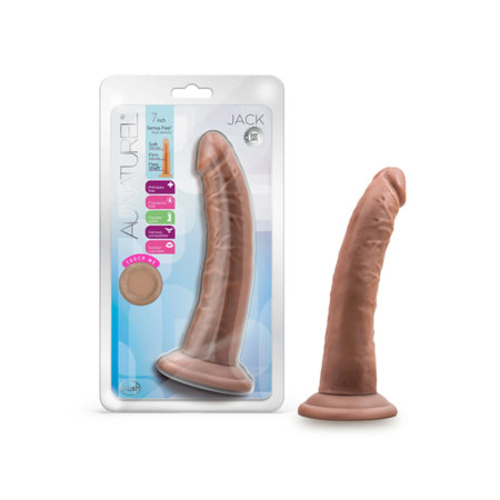 Blush Au Naturel Jack 7 in. Posable Dual Density Dildo with Suction