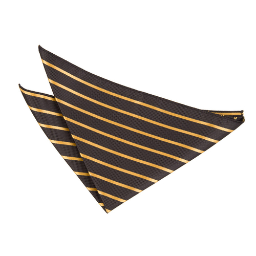 Single Stripe Handkerchief - Black & Gold