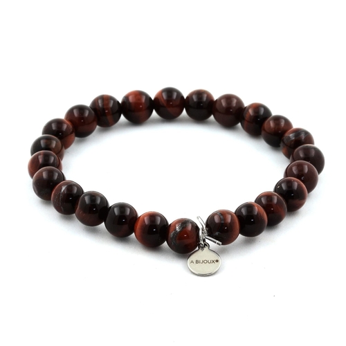 Red Tiger's eye Bracelet 8 mm Beads.