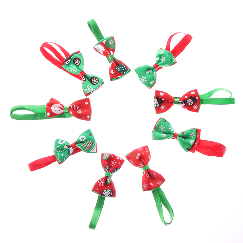 1PC Christmas Holiday Pet Cat Dog Collar Bow Tie