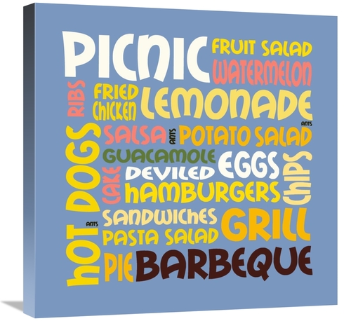 Global Gallery GCS-388372-2424-142 24 x 24 in. Mealtime - Picnic Art P