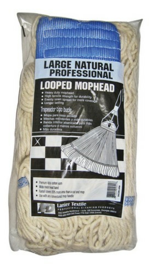 Lanier 114-LOOPED-WW 24 oz Natural Color Looped Mop Head