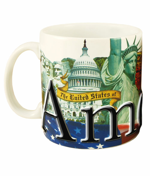 Americaware SMUSA01 America-USA 18 oz Full Color Relief Mug