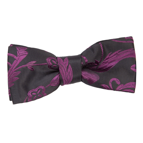 Passion Pre-Tied Bow Tie - Boys - Black & Purple