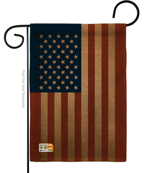 Breeze Decor BD-CY-G-108399-IP-DB-D-US18-BD 13 x 18.5 in. USA Burlap F